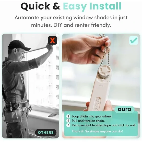 Aura Smart Shade Motor Blind Automation WiFi Alexa Google Open Box New - Picture 4 of 5